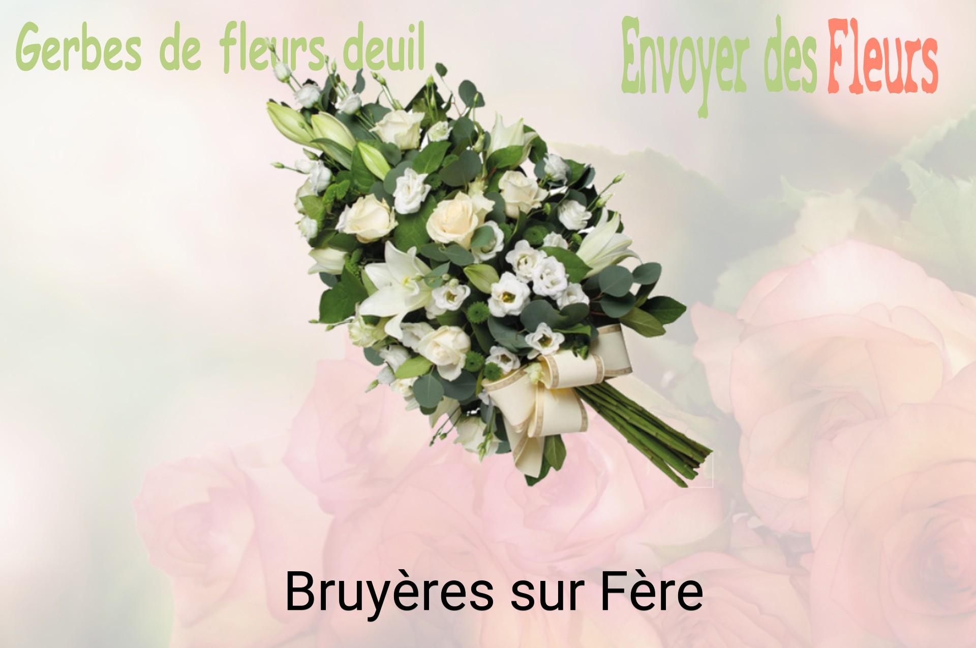 Gerbe de fleurs de deuil livrée à Bruyères-sur-Fère